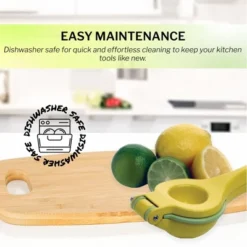 Amco 2-in-1 8.8-Inch Aluminum Squeezer - Comfortable Juicing For Strain-Free Experience, Kitchen Gadget For Juicing Lemons Or Oranges (Yellow) -Kitchen Appliances GUEST a5bd2d32 fbbf 40a3 ad29 ef0eda5cab5b