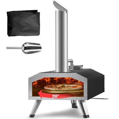 VEVOR Multi-fuel Outdoor Pizza Oven, 12 Inch Wood Fired & Gas Pizza Maker With Rotating Pizza Stone, Propane Pellet Dual Fuel Pizza Grill 8 VEVOR Multi-fuel Outdoor Pizza Oven, 12 Inch Wood Fired & Gas Pizza Maker With Rotating Pizza Stone, Propane Pellet Dual Fuel Pizza Grill - Image 8