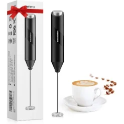 Bonsenkitchen Milk Frother Handheld, Electric Foam Maker With Stainless Steel Whisk, Drink Mixer For Coffee, Lattes, Matcha, Stirrer Coffee Wand -Kitchen Appliances GUEST a6522fec 31eb 4889 8174 068bb6df8b88