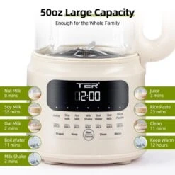 MyDepot 10 In 1 Nut Milk Maker With Preset Auto-Clean, Boil Water, Keep Warm,1.5L