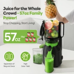 Cold Press Juicer – 5.3" Feed Chute, 1.7L Capacity, High Juice Yield, Juicer Machine, Powerful Slow Juicer With Total Pulp Control Easy To Clean -Kitchen Appliances GUEST a70d1d17 e788 46c0 8103 6a2f40768ce6