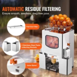 VEVOR Commercial Orange Juicer Machine, 120W Automatic Juice Extractor, Stainless Steel Orange Squeezer 20 Oranges/Minute, With Pull-Out Filter Box 11 VEVOR Commercial Orange Juicer Machine, 120W Automatic Juice Extractor, Stainless Steel Orange Squeezer 20 Oranges/Minute, With Pull-Out Filter Box -Kitchen Appliances GUEST a747b8ec ff53 4a92 bbc8 930e04abc025