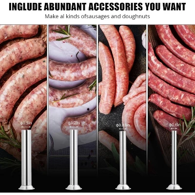 Sausage Stuffer 5L Vertical Sausage Maker Machine Stainless Steel Meat Press 2 Speeds 2 Sausage Stuffer 5L Vertical Sausage Maker Machine Stainless Steel Meat Press 2 Speeds - Image 2