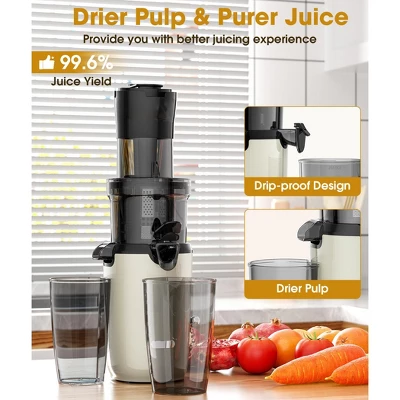 SKONYON Electric Juicer Cold Press Juicer 3.2 Inch Wide Chute 40oz Juice Container High Juice Yield Easy To Clean For Fruits And Vegetables 4 SKONYON Electric Juicer Cold Press Juicer 3.2 Inch Wide Chute 40oz Juice Container High Juice Yield Easy To Clean For Fruits And Vegetables - Image 4