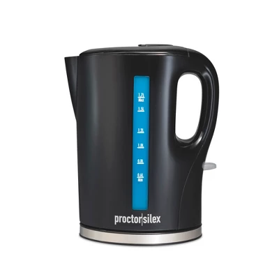 Proctor-Silex 1.7 Lt Cordless Electric Kettle - 41002PS: Black Water Heater Kettle, 1500W Hot Pot, Plastic Tea Maker 8 Proctor-Silex 1.7 Lt Cordless Electric Kettle - 41002PS: Black Water Heater Kettle, 1500W Hot Pot, Plastic Tea Maker - Image 8