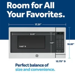 GE Countertop Microwave Oven, 700-watt Compact 0.7 Cu Ft, Stainless Steel -Kitchen Appliances GUEST aae1b011 a6a9 44a3 99cd a53e66c15a64