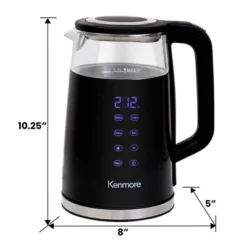 Kenmore Glass Electric Kettle 1.7L Digital Temperature Control Black: Cordless Water Kettle, Anti-Scale Filter -Kitchen Appliances GUEST aaff8789 5477 41bb a773 540566ce83e3