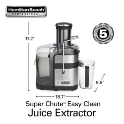 Hamilton Beach Pro XL Juice Extractor 67906: 1100W Juicer Machine, 2 Speeds, Dishwasher-Safe, Metal & Plastic, 16oz Capacity -Kitchen Appliances GUEST ab044e57 fb67 4f2b 8d15 df21f944dacc