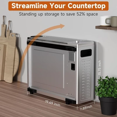 Kitchen Elite 8 In 1 Digital Toaster Oven Air Fryer Combo With Touch Panel And 12 Inch Pizza Capacity, Stainless Steel, Silver 1 Kitchen Elite 8 In 1 Digital Toaster Oven Air Fryer Combo With Touch Panel And 12 Inch Pizza Capacity, Stainless Steel, Silver