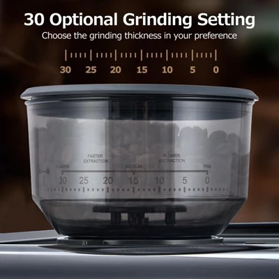 WhizMax 20-Bar Espresso Machine With Built In Grinder, Milk Frother And Steam Wand, Stainless Steel Coffee Machine For Lattes And Cappuccinos 2 WhizMax 20-Bar Espresso Machine With Built In Grinder, Milk Frother And Steam Wand, Stainless Steel Coffee Machine For Lattes And Cappuccinos - Image 2