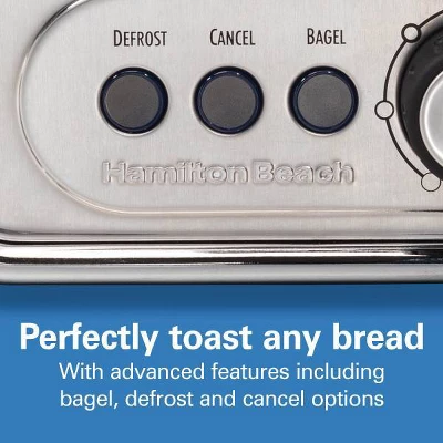 Hamilton Beach Modern Chrome 2-Slice Toaster - 22785: Stainless Steel, Bagel & Defrost Options, Extra Wide Slots 5 Hamilton Beach Modern Chrome 2-Slice Toaster - 22785: Stainless Steel, Bagel & Defrost Options, Extra Wide Slots - Image 5