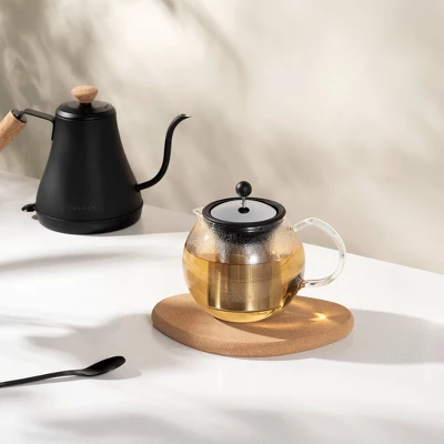 Bodum 27oz Melior Goose Neck Electric Water Kettle Matte Black: Stainless Steel Tea Kettle With Ergonomic Handle, 1000W 5 Bodum 27oz Melior Goose Neck Electric Water Kettle Matte Black: Stainless Steel Tea Kettle With Ergonomic Handle, 1000W - Image 5