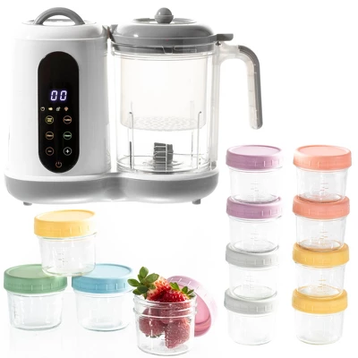 Baby Food Processor Steamer Blender With 12 Glass Baby Food Storage Jars, BPA-Free, Leakproof, Durable, And Convenient 9 Baby Food Processor Steamer Blender With 12 Glass Baby Food Storage Jars, BPA-Free, Leakproof, Durable, And Convenient - Image 9