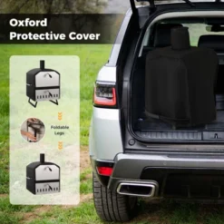 Tangkula Outdoor 16" Wood Fired Pizza Oven 2-Layer Pizza Maker With Square Stone -Kitchen Appliances GUEST adf48d9d 87bf 42df 9fbe 95d0b9a77589