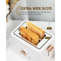 ZACHVO 2 Slice Toaster, Retro Bread Toaster With LED Display-White 11 ZACHVO 2 Slice Toaster, Retro Bread Toaster With LED Display-White -Kitchen Appliances GUEST ae04a8d3 b84d 49f1 affc 4e2371f1526f