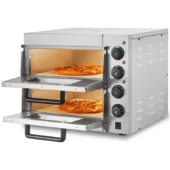 VEVOR Commercial Pizza Oven Countertop, 14" Double Deck Layer, Stainless Steel Electric Pizza Oven With Stone And Handle -Kitchen Appliances GUEST ae59c7ce e79c 47e9 9b0d bbd4283a3545