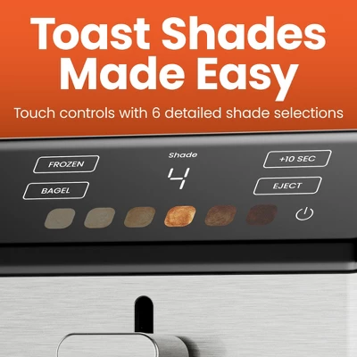 Chefman Smart Touch™ Digital Toaster With 6 Touchscreen Shade Settings – Stainless Steel 3 Chefman Smart Touch™ Digital Toaster With 6 Touchscreen Shade Settings – Stainless Steel - Image 3