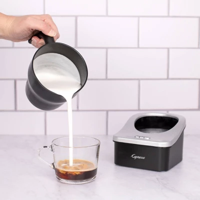 Capresso Automatic Milk Frother Froth PRO - Black/Silver 202.04: Electric Milk Steamer & Foamer, 600W, 1 Cup Capacity 6 Capresso Automatic Milk Frother Froth PRO - Black/Silver 202.04: Electric Milk Steamer & Foamer, 600W, 1 Cup Capacity - Image 6