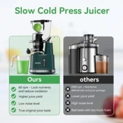 Aeitto Cold Press Juicer, Juicer Machines With 3.3" Large Feed Chute,Avocado Green 7 Aeitto Cold Press Juicer, Juicer Machines With 3.3" Large Feed Chute,Avocado Green -Kitchen Appliances GUEST af35d067 e6ac 4249 86bb 4295af3e3130