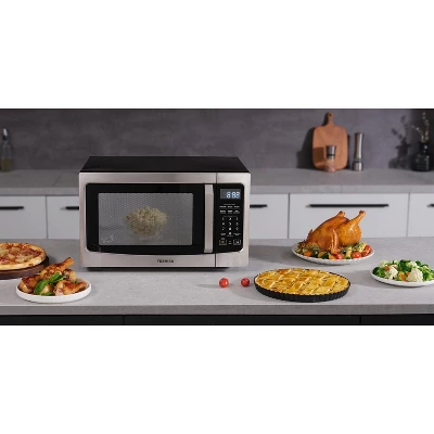 Toshiba 1.3 Cu. Ft. 1100-Watt Smart Countertop Microwave Oven With Humidity Sensor (Stainless Steel) 1 Toshiba 1.3 Cu. Ft. 1100-Watt Smart Countertop Microwave Oven With Humidity Sensor (Stainless Steel)