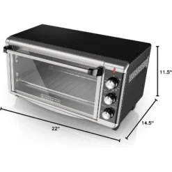 Black & Decker BLACK+DECKER 8-Slice Extra Wide Convection Toaster Oven, TO3250XSB, Fits 9"x13" Oven Pans And 12" Pizza, Stainless Steel/Black -Kitchen Appliances GUEST b0632ecd 6bea 4739 bdee 07d880983a3d