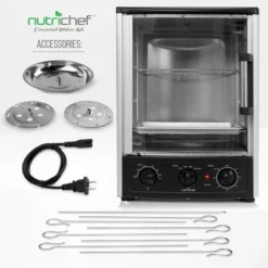 NutriChef 24+ Quart Vertical Rotisserie Oven - Multi-Function Countertop Cooker With Bake, Roast & Broil -Kitchen Appliances GUEST b0636cf1 3d71 40ed 8b6c 830d42746410