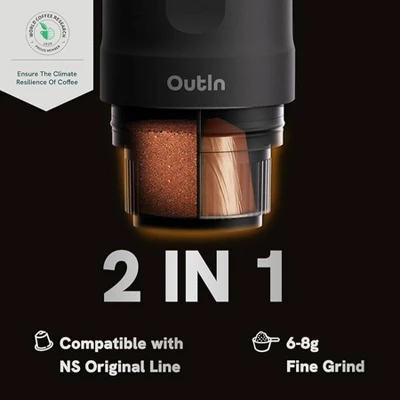 OutIn Nano Portable Electric Espresso Machine With Universal Coffee Stand 6 OutIn Nano Portable Electric Espresso Machine With Universal Coffee Stand - Image 6