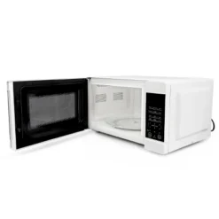 Galanz 1.1 Cu Ft 1000W Countertop Microwave Oven In White With One Touch Express Cooking