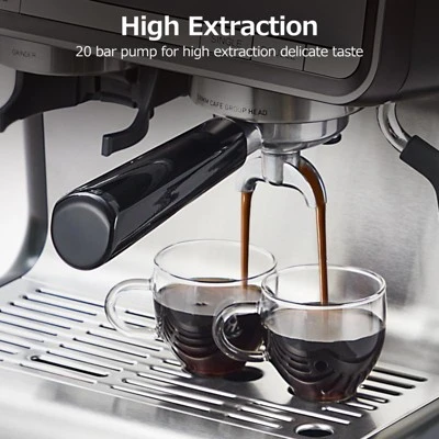 WhizMax 20-Bar Espresso Machine With Built In Grinder, Milk Frother And Steam Wand, Stainless Steel Coffee Machine For Lattes And Cappuccinos 4 WhizMax 20-Bar Espresso Machine With Built In Grinder, Milk Frother And Steam Wand, Stainless Steel Coffee Machine For Lattes And Cappuccinos - Image 4