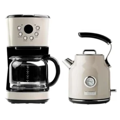 Haden Coffee Machine, 12 Cup Drip Coffee Maker Bundled With Dorset 1.7 Liter Stainless Steel Electric Hot Water Kettle, Putty & Chrome -Kitchen Appliances GUEST b215706e 9e9e 474f 87c2 d7fcc621fd90