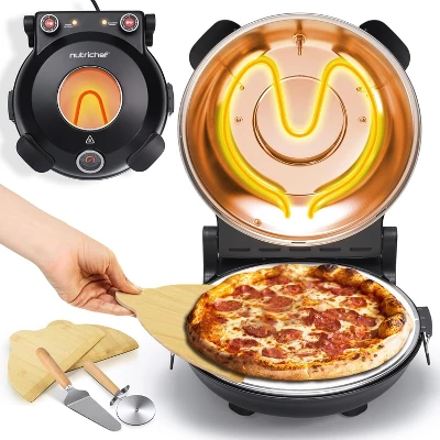NutriChef Countertop Electric Pizza Maker With Dual Temperature Controls 8 NutriChef Countertop Electric Pizza Maker With Dual Temperature Controls - Image 8