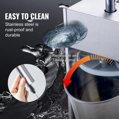 VEVOR Manual Sausage Stuffer, 10 L / 22 LBS Vertical Sausage Machine, Dual-Speed Meat Stuffer, Made Of Food-Grade 304 Stainless Steel, Silver 6 VEVOR Manual Sausage Stuffer, 10 L / 22 LBS Vertical Sausage Machine, Dual-Speed Meat Stuffer, Made Of Food-Grade 304 Stainless Steel, Silver - Image 6