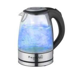 MegaChef 1.7Lt. Glass And Stainless Steel Electric Tea Kettle
