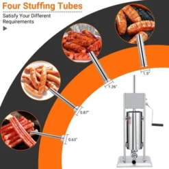 Garvee Sausage Stuffer, Manual 22Lbs/10L Sausage Maker Machine, Meat Stuffer With Dual Speed, Stainless Steel Sausage Filler With 4 Stuffing Tubes -Kitchen Appliances GUEST b68127fb a05f 4fa8 84cf 7e94ca5fc29a
