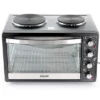 Better Chef Chef Central XL Toaster Oven And Broiler With Dual Solid Element Burners In Black
