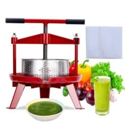 Fruit Wine Press, Manual Fruit And Wine Press With T-Handle, Stainless Steel, Stable Triangular Structure, Wine Making Press -Kitchen Appliances GUEST b9f98573 9c3e 41d2 8a71 61faf4863978