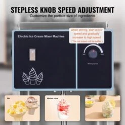 VEVOR Ice Cream Blender, 400W High-Speed Ice Cream Maker Mixer Stir Machine 4200RPM, Stepless Speed Adjustment, Silver -Kitchen Appliances GUEST bac59720 cf3a 4f02 b97c 79fd4d4afe1c