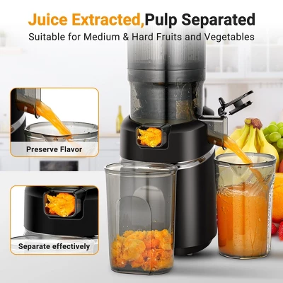 5.3 Inch Juicer, Self-Feeding Masticating Juicer Fit Whole Fruits, 250W Cold Press Juicer With High Juice Yield, BPA Free 1 5.3 Inch Juicer, Self-Feeding Masticating Juicer Fit Whole Fruits, 250W Cold Press Juicer With High Juice Yield, BPA Free