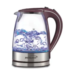 Brentwood 1,100-Watt 1.8-Qt. 7-Cup Cordless Tempered-Glass Electric Kettle With Auto Shut-off