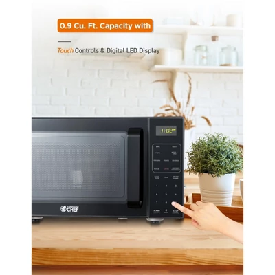 Commercial Chef 5-in-1 Microwave Air Fryer Combo, 0.9 Cu. Ft., With Turntable, Air Fry Kit & Baking Tray, Black With Stainless Steel Interior 5 Commercial Chef 5-in-1 Microwave Air Fryer Combo, 0.9 Cu. Ft., With Turntable, Air Fry Kit & Baking Tray, Black With Stainless Steel Interior - Image 5