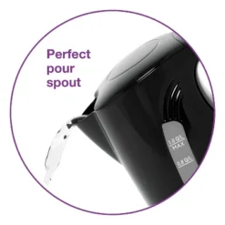 Salton Cordless Electric Kettle, 1 Liter With Automatic Shut-Off And Boil-Dry Protection, Water Level Window, 1000 Watts, Black (JK1641B)