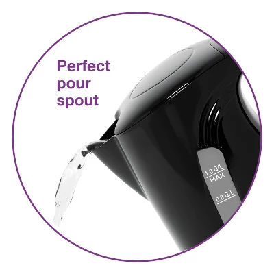 Salton Cordless Electric Kettle, 1 Liter With Automatic Shut-Off And Boil-Dry Protection, Water Level Window, 1000 Watts, Black (JK1641B) 1 Salton Cordless Electric Kettle, 1 Liter With Automatic Shut-Off And Boil-Dry Protection, Water Level Window, 1000 Watts, Black (JK1641B)