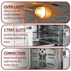 MegaChef 25L Digital Electric French Door Multi-Function Counter Top Oven With Rotisserie Set -Kitchen Appliances GUEST bd234c3c 6c57 4429 812a d48a5b7af4fa