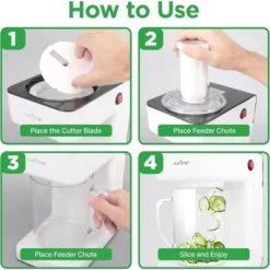 NutriChef Electric Food Chopper - 3-in-1 Vegetable Processor, Fruit Cutter, Spiral Shredder Machine, Zoodle Maker With 3 Cutting Blades - PKESPR26 12 NutriChef Electric Food Chopper - 3-in-1 Vegetable Processor, Fruit Cutter, Spiral Shredder Machine, Zoodle Maker With 3 Cutting Blades - PKESPR26 -Kitchen Appliances GUEST bd970757 bdea 4e31 bb73 3345906a6d37