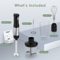 WHALL Cordless Hand Blender, 5-in-1 Immersion Blender With 2000mAh Battery, Beaker, Chopper, Whisk, Milk Frother, BPA-Free, Dishwasher Safe 11 WHALL Cordless Hand Blender, 5-in-1 Immersion Blender With 2000mAh Battery, Beaker, Chopper, Whisk, Milk Frother, BPA-Free, Dishwasher Safe -Kitchen Appliances GUEST bdfae1a2 7fbf 4a5c b6ce b2301e3d22e5 1
