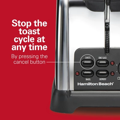 Hamilton Beach 4 Slice Toaster 24782: Silver 4 Slot Double Toaster, 1560W, Metal, 1 Year Warranty 6 Hamilton Beach 4 Slice Toaster 24782: Silver 4 Slot Double Toaster, 1560W, Metal, 1 Year Warranty - Image 6