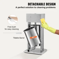 VEVOR Electric Stuffer, 15L Large Capacity, 260W Vertical Sausage Stuffer With Speed Stepless, 304 Stainless Steel Sausage Machine, Silver 13 VEVOR Electric Stuffer, 15L Large Capacity, 260W Vertical Sausage Stuffer With Speed Stepless, 304 Stainless Steel Sausage Machine, Silver -Kitchen Appliances GUEST bfbcec7d e7f4 4f82 94b1 ca1e22649f7c