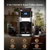 R.W.FLAME 10-Cup Coffee Maker With Grinder, Programmable Touch Screen, 8 Grind Settings, Washable Filter, Keep Warm Plate, 50.7oz Tank