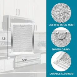 Nispira Replacement Range Hood Microwave Oven Grease Filter Compatible With Frigidaire 5303319568, 2 Filters