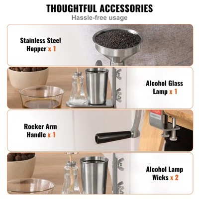 VEVOR Manual Oil Press Machine, Stainless Steel Oil Extractor Machine, Detachable Oil Presser For Effortless Cleaning, Household Oil Expeller 6 VEVOR Manual Oil Press Machine, Stainless Steel Oil Extractor Machine, Detachable Oil Presser For Effortless Cleaning, Household Oil Expeller - Image 6